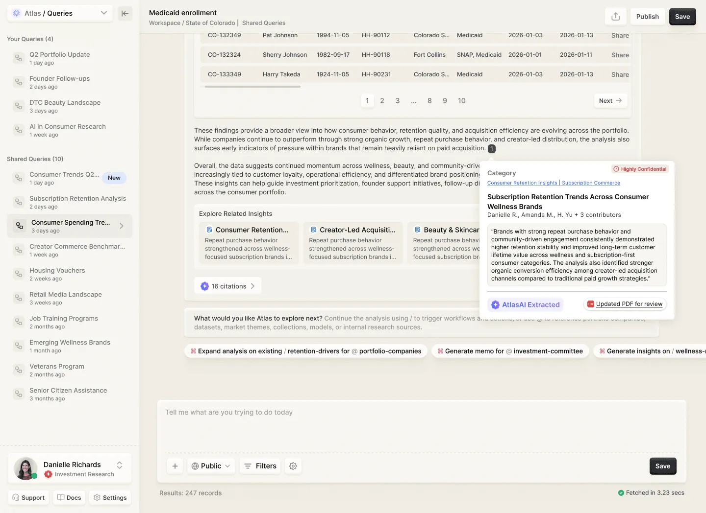 Designing a research platform for PE/VCs where investment data becomes a decision.